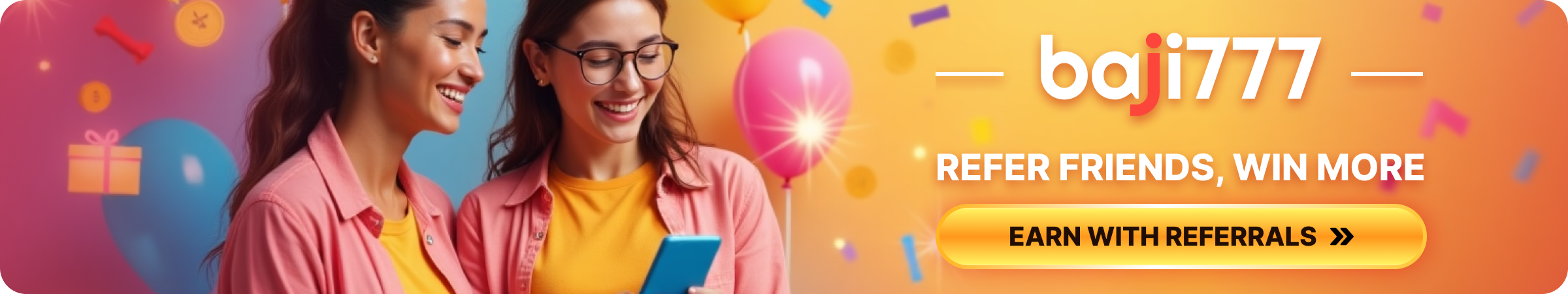 Baji777 Refer Code promotional banner